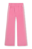 גילאי 8-12 מכנסיים ארוכים ממותגים בגוון ורוד FENDI KIDS