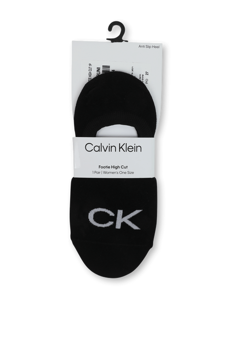 גרביים פוטי היי קאט בגוון שחור CALVIN KLEIN