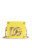 קייס אירפודס בגוון צהוב עם מונוגרמת לוגו זהובה DOLCE & GABBANA