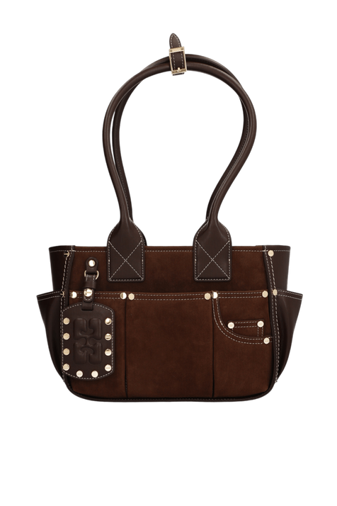 תיק כתף פוזי סמול זמש GANNI