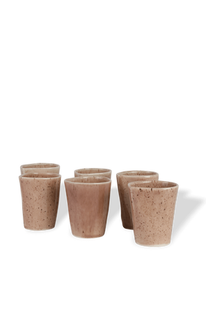 Cortado Set - 6 Espresso Cups in Mocha MICHAL GELBARD