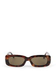 Mini Mafra Sunglasses in Brown and Yellow THE ATTICO