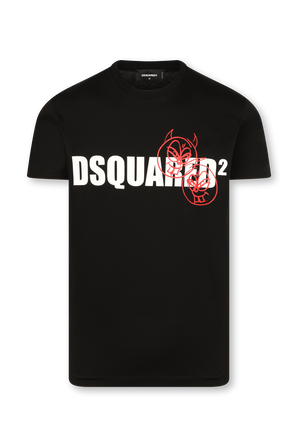 חולצת טי עם לוגו בגוון שחור DSQUARED2