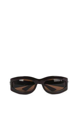 Rectangular Frame Sunglasses in Brown BOTTEGA VENETA