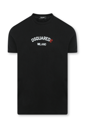 חולצת לוגו שחורה DSQUARED2