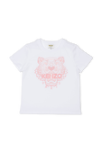 גילאי 2-6 חולצת טי לבנה עם סמל הנמר KENZO KIDS