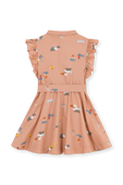 שמלת כפתורים מכותנת פופלין - גילאי - 6-12 PETIT BATEAU