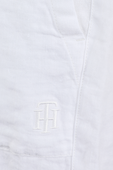 מכנסי פשתן לבנים באורך ברמודה TOMMY HILFIGER