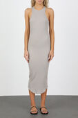 תמונת דוגמן קידמית של Essential Ribbed Dress in Grey