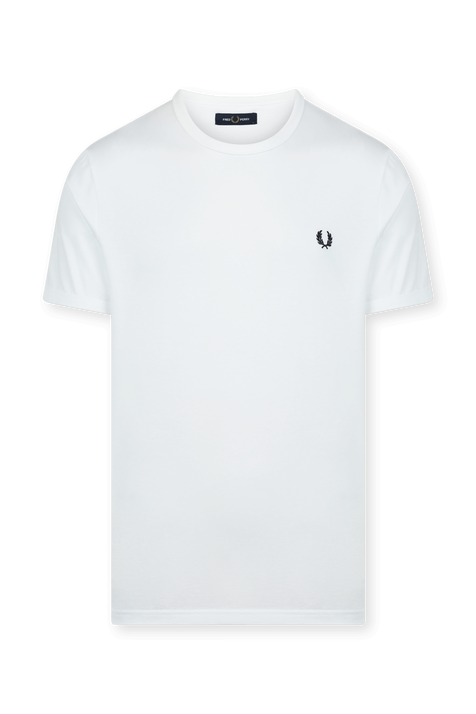 חולצת לוגו טי לבנה FRED PERRY