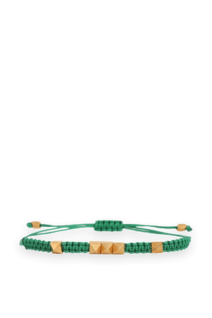 Pyrmid Bracelet in Green and Gold VALENTINO