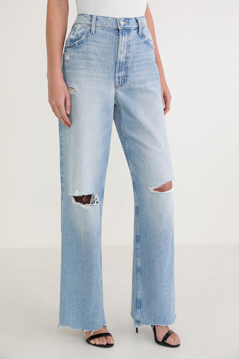 מכנסי ג'ינס בגזרה גבוהה