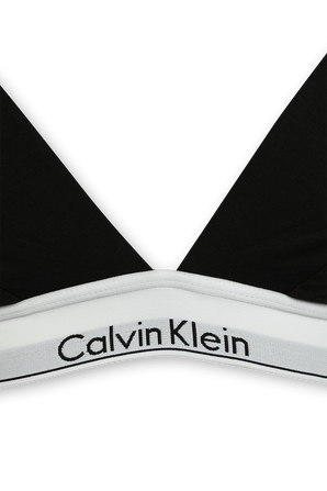 Modern Cotton Triangle Bra in Black CALVIN KLEIN