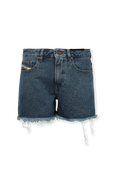מכנסי ג'ינס קצרים כהים עם אמרות פרומות DIESEL