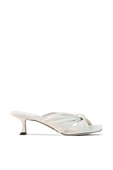 תמונה קידמית של Avenue Leather Sandals in White