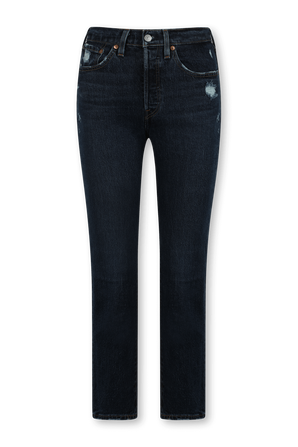 מכנסי ג'ינס 501 בשטיפה כהה משופשפת LEVI`S