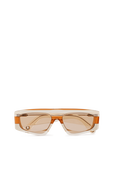 Les Lunettes Yauco in Orange and Nude JACQUEMUS