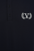 חולצת פולו עם לוגו רקום VALENTINO