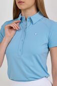 תמונת תקריב דוגמן של Quick-Dry Short-Sleeve Polo Shirt Straight Hem Logo
