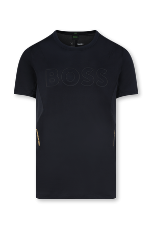 חולצת טי ספורטיבית שחורה עם לוגו BOSS
