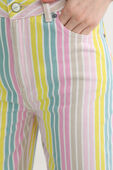 מכנסי דנים עם פסים צבעוניים GANNI