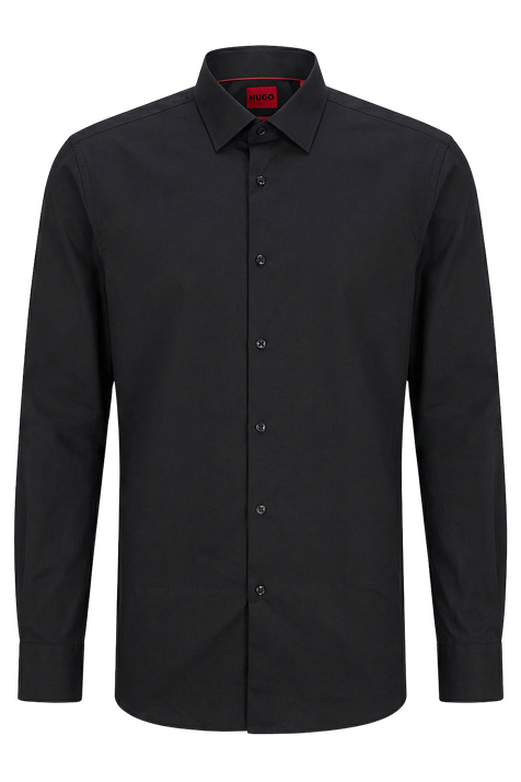 חולצה מכופתרת שחורה בגזרת סלים HUGO