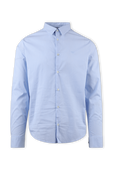 Blue Modern Fit Shirt in Striped Twill EMPORIO ARMANI