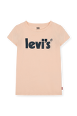 גילאי 2-4 חולצת טי בגוון ניוד עם לוגו שחור LEVI`S KIDS