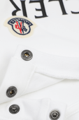 חולצת טי לבנה עם סגירת כפתורים בכתפיים- גיל 36 חודשים MONCLER KIDS