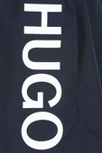 Hugo Logo Swim Shorts In Dark Blue HUGO