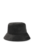 כובע באקט שחור עם לוגו MONCLER