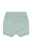 גילאי 6-12 מכנסיים קצרים ירוקים עם כיס אחורי PETIT BATEAU