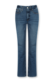 מכנסי ג'ינס שנות ה-90 כחולים עם קרעים GOOD AMERICAN