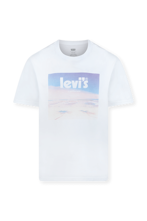 חולצה לבנה עם הדפס קליפורניה LEVI`S