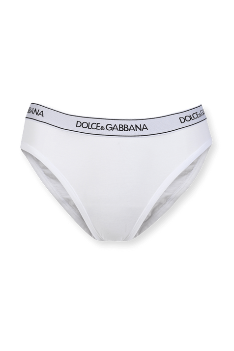 תחתונים לבנים עם רצועת לוגו DOLCE & GABBANA