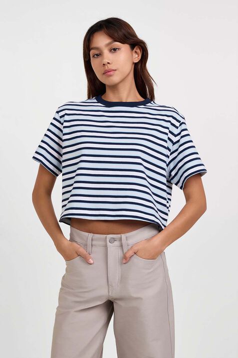 All Yours Organic Cotton Cropped T-Shirt *Stripe LULULEMON