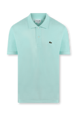 חולצת פולו בגוון תכלת-ירקרק עם לוגו LACOSTE