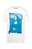 תמונה קידמית של Blue Mona Lisa Slim Tee in White