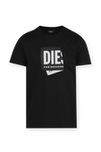Folded Logo T-Shirt in Black DIESEL