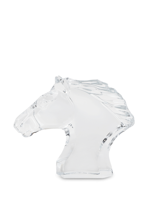 פסל ראש סוס מקריסטל שקוף BACCARAT HOME