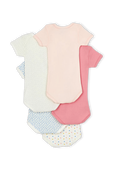 גילאי 3-36 חודשים חמישיית בגדי גוף קצרים צבעוניים PETIT BATEAU