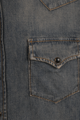 חולצת ג'ינס מכופתרת בעיצוב רטרו SAINT LAURENT