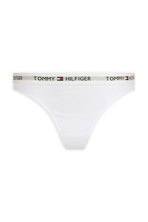 תחתוני חוטיני לבנים עם לוגוטייפ TOMMY HILFIGER