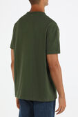 תמונת דוגמן אחורית של Crewneck T-Shirt in Dark Green