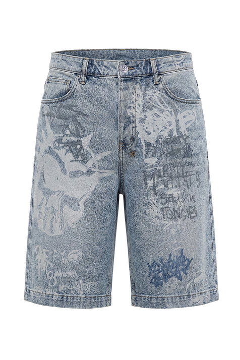 מכנסי ג'ינס קצרים אוברסייז