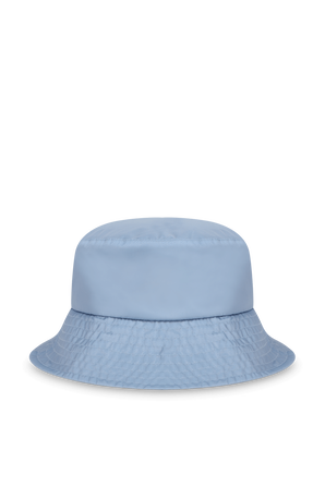כובע באקט תכלת עם לוגו פאץ' MONCLER
