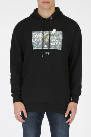 Hoodie Flu Game in Black THROWBACK