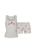תמונה קידמית של COTTON RIB CAMI AND SHORT SET