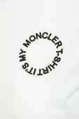 חולצת טי לבנה עם לוגו MONCLER