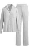 תמונת תקריב של LONG SLEEVE BUTTON UP SLEEP SET